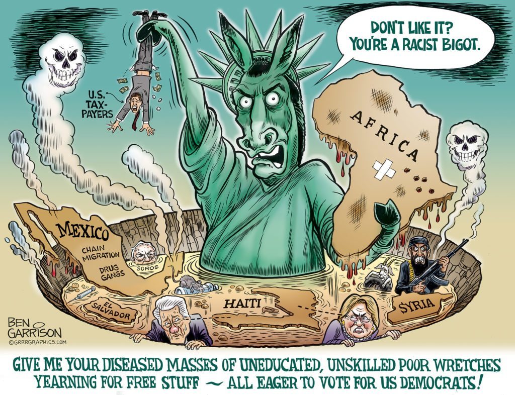 The Hole Truth about Immigration cartoon by Ben Garrison