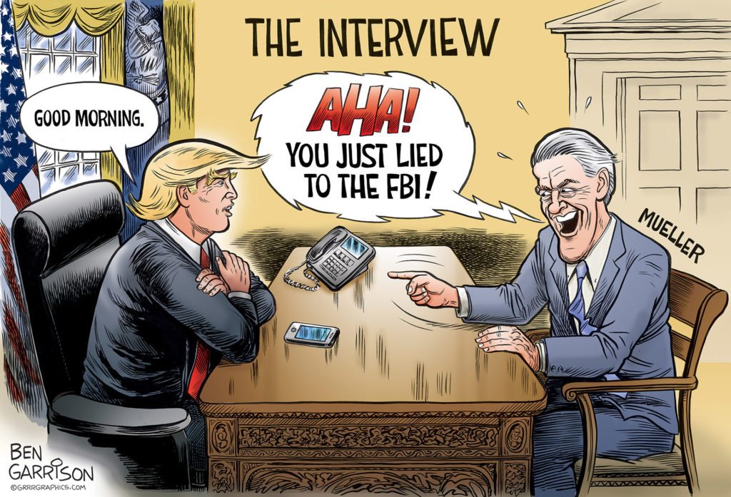 The Trump Mueller Interview cartoon by Ben Garrison