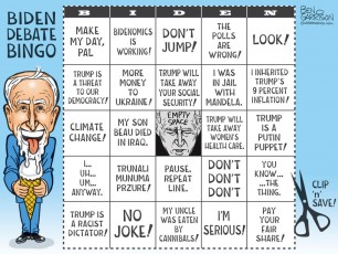 Biden Debate Bingo Card