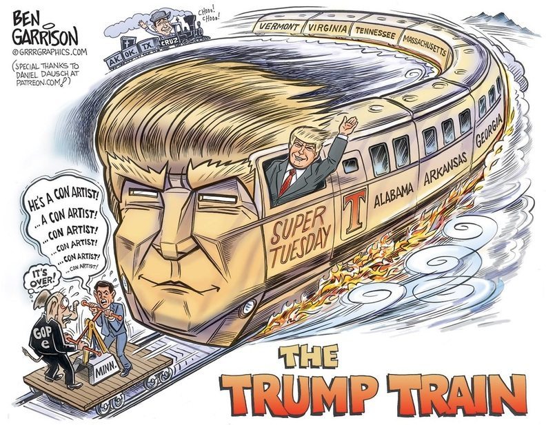 Trump Train rolls over Rubio