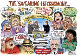 Trump Inauguration Swearing In Ceremony cartoon by Ben Garrison