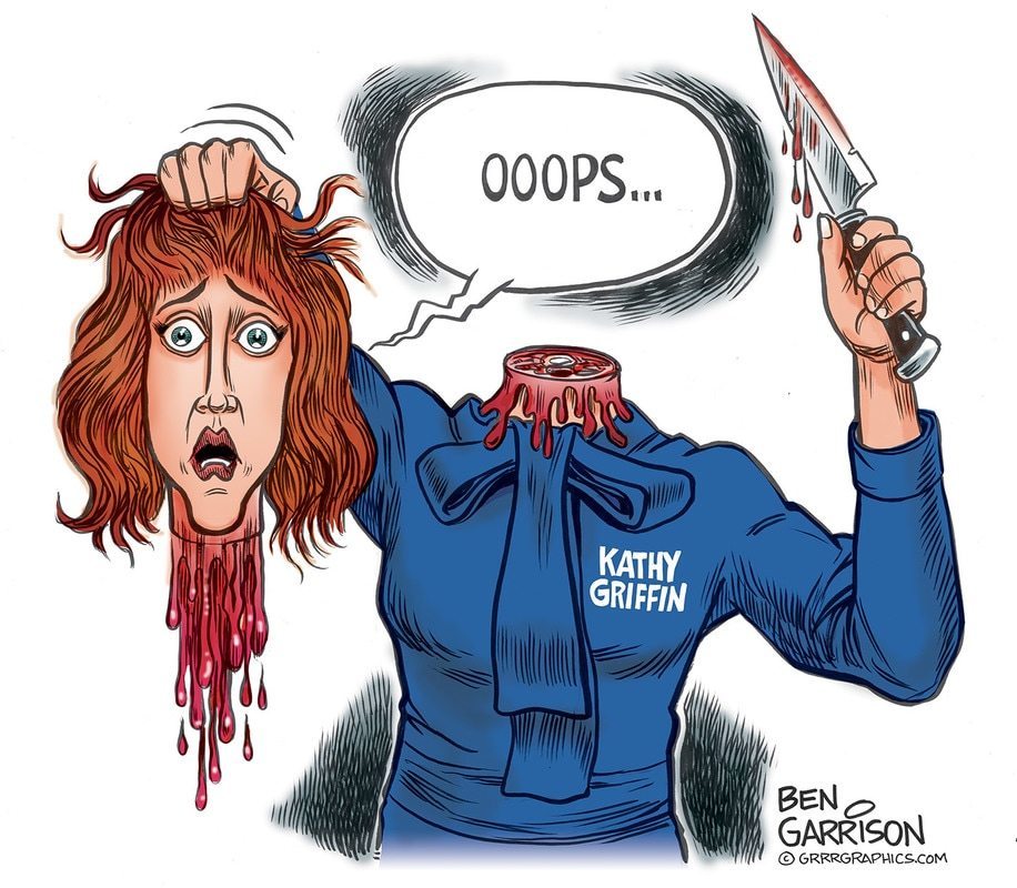 Kathy Griffin Losing Her Head cartoon by Ben Garrison