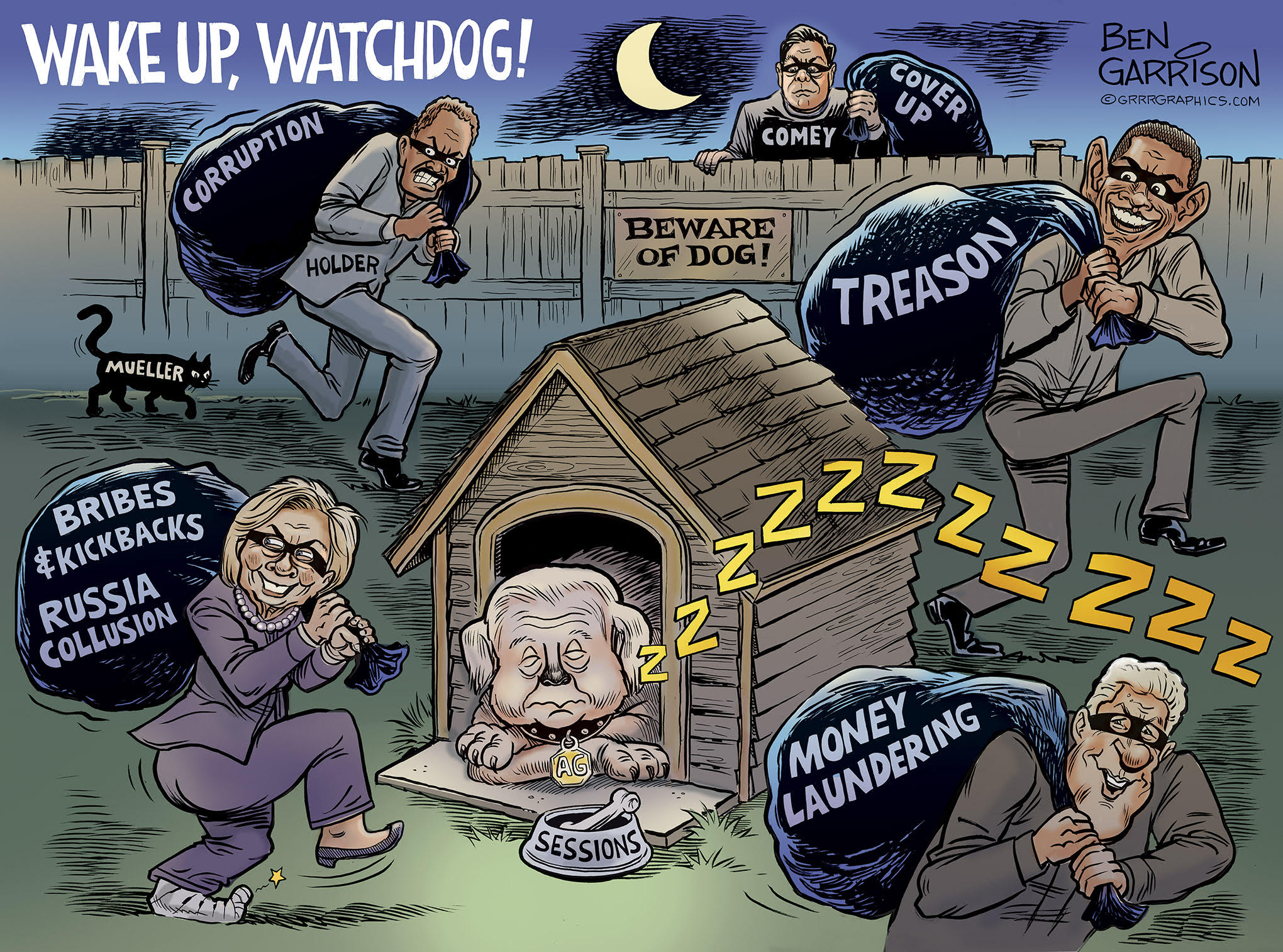 Image result for jeff sessions watchdog cartoon