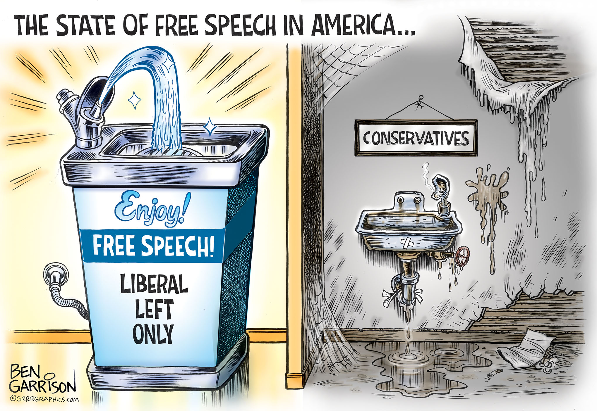 State of free speech in America today...