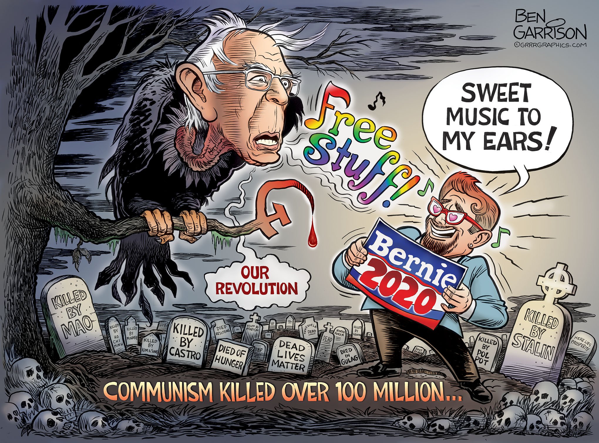 Bernie's Graveyard by Ben Garrison