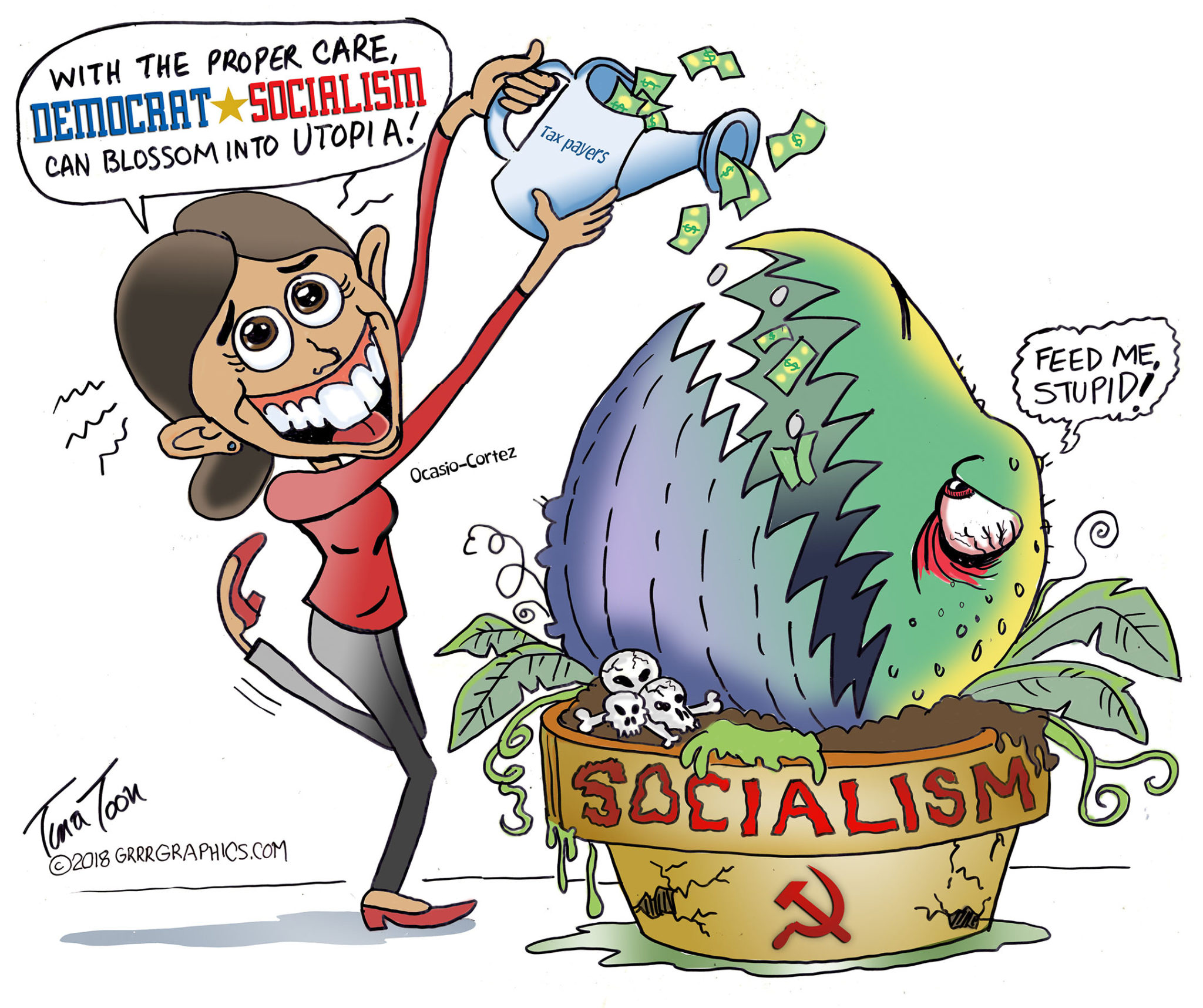 Democrat Socialism, Feed Me Stupid – Grrr Graphics