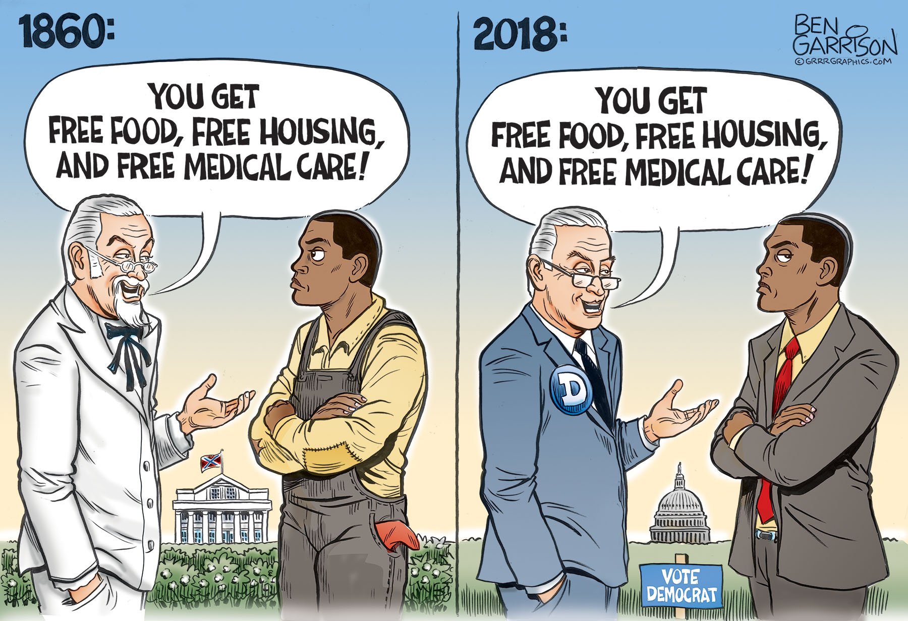 The Democrat Plantation Then and Now – Grrr Graphics