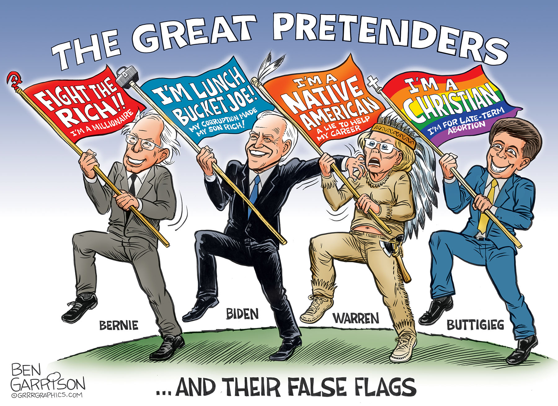 Democrats, The Great Pretenders - Grrr Graphics