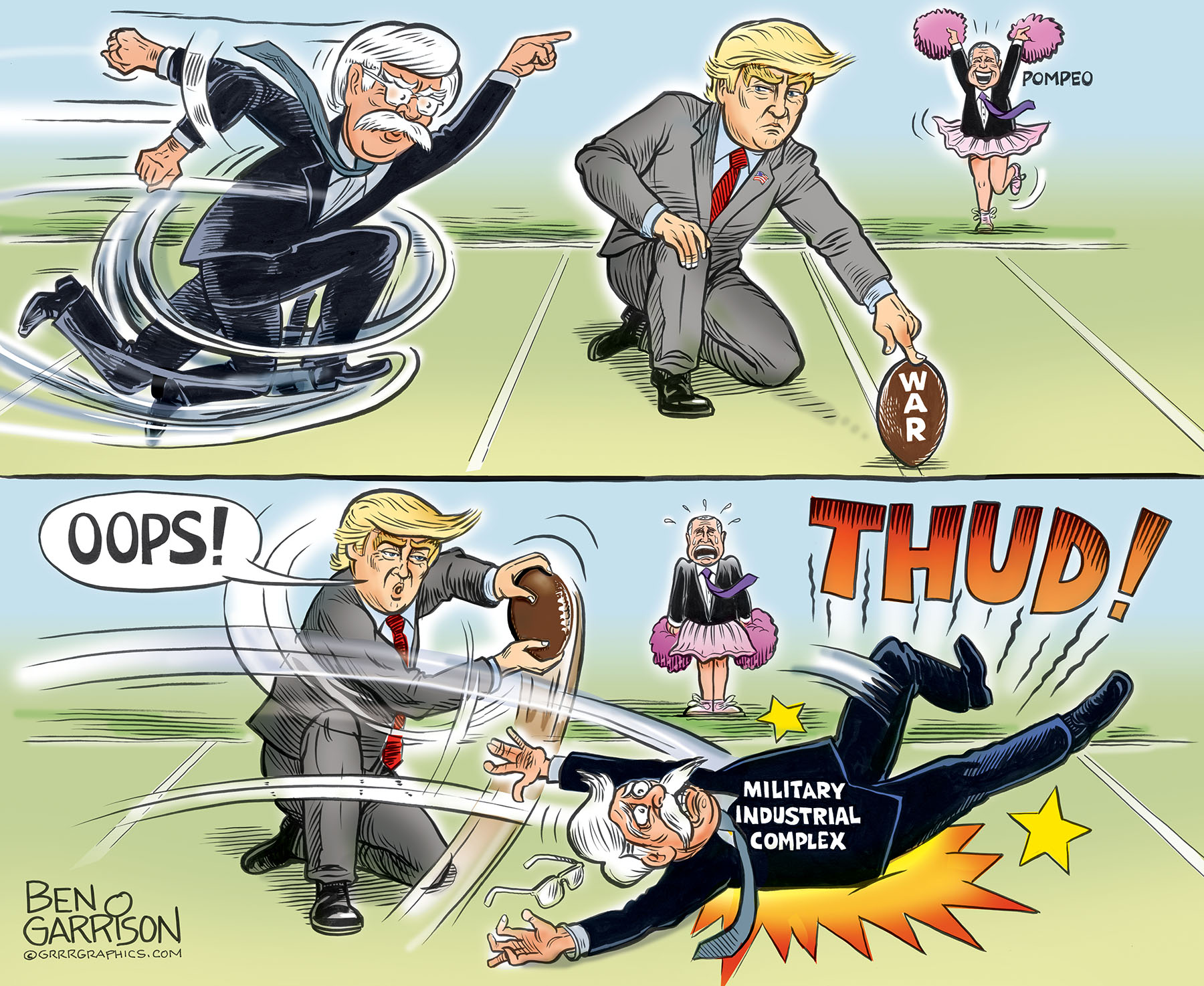 War Kickoff – Grrr Graphics - Ben Garrison Cartoon - Conservative Daily News