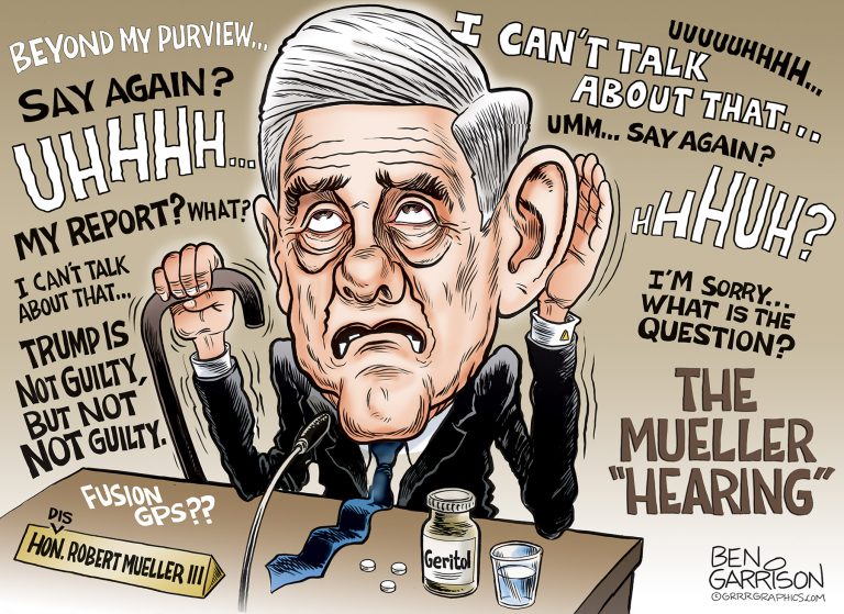 Mueller Hearings Double Cartoons – GrrrGraphics