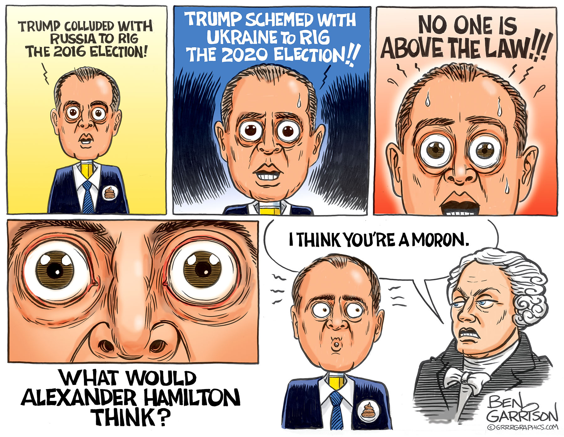 The Schiff Show – Grrr Graphics – Ben Garrison Cartoon - Pencil-Neck