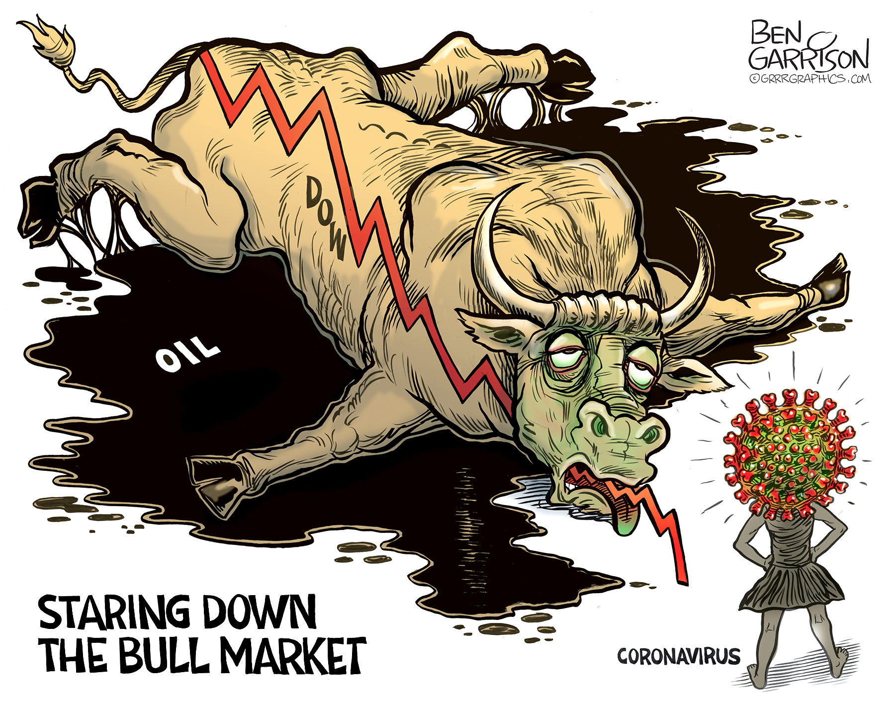 Stock Market Catches A Cold - Grrr Graphics