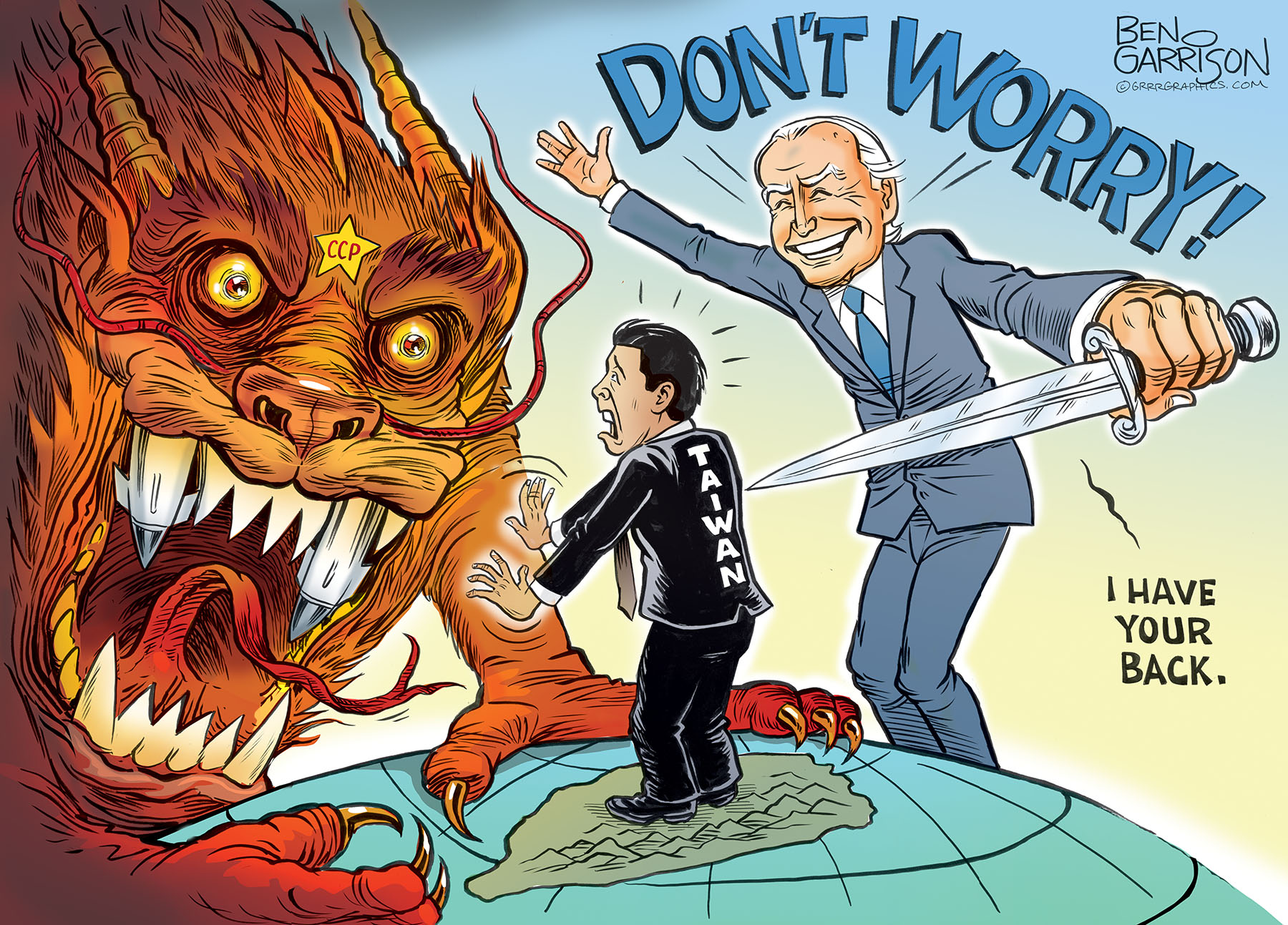 Biden’s Got Your Back Taiwan- Original Art Collectors Item – GrrrGraphics