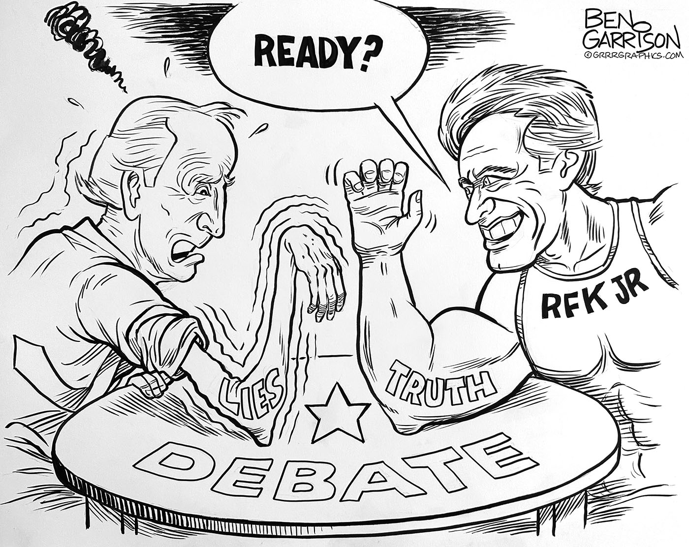 Biden RFK Jr Debate Original Art Collectors Item GrrrGraphics