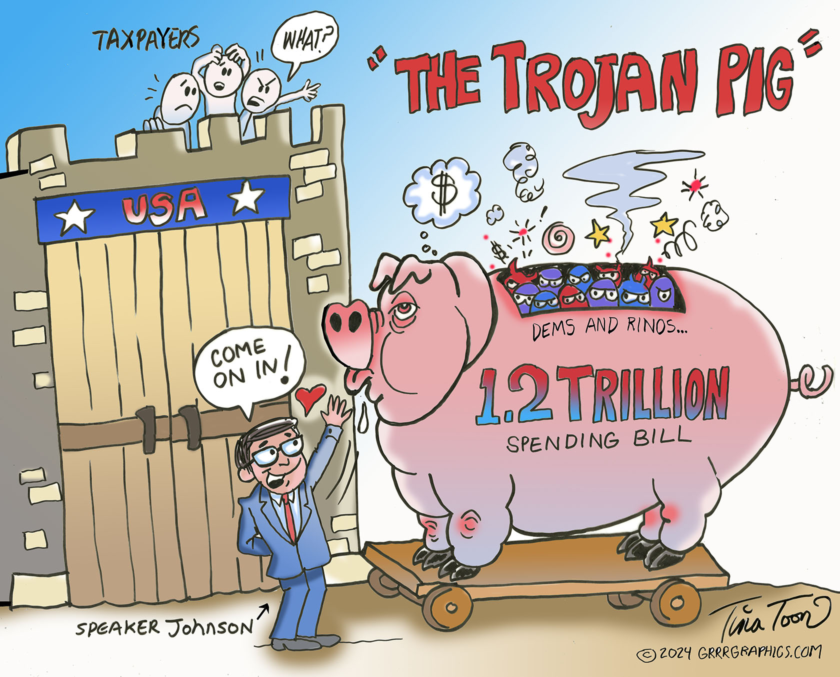 Trojan Pig Tina Toon