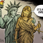 Trump Verdict Consoling Lady Justice Lady Liberty
