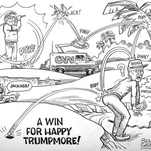 "Happy Trumpmore" Cartoon Original (Collectors Item, Rare)
