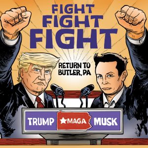 Trump Returns To Butler PA Limited Edition Signed Print (Collectors Item)