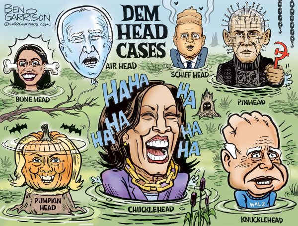 Democrat Head cases Signed Print