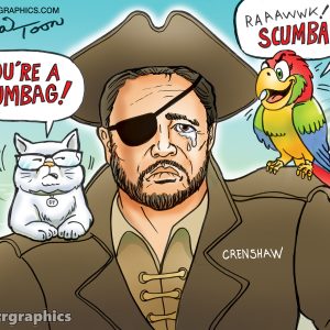 Pirate's Life With Dan Crenshaw Catturd Signed Print