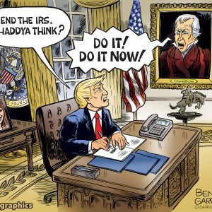 Trump Abolish The IRS The Signed Print 