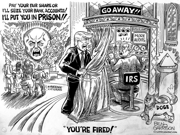 SOLD  Fire the IRS Original Art- Collectors Item