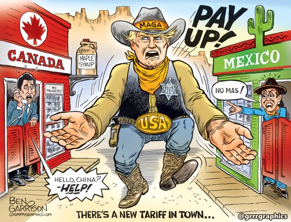 Trump New Tariff In Town Signed Print  