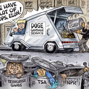 DOGE Takes Out The Trash Signed Print 