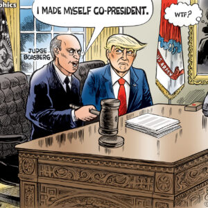 Trump Vs Usurper Judges Signed Print 
