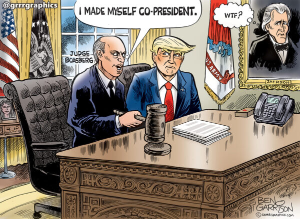 Trump Vs Usurper Judges Signed Print 