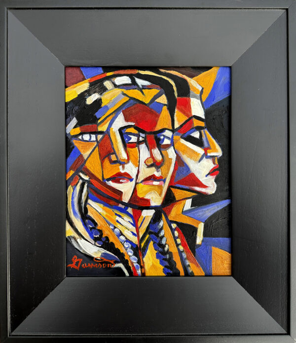 The Glance- Indian Woman Original Oil Painting Framed