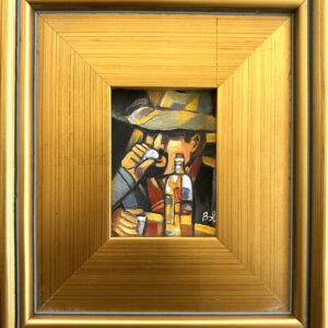 SOLD Ben Garrison Miniature Original Oil Painting 'Another Shot'