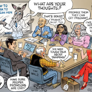 Democrats trying to figure Men out Signed Print