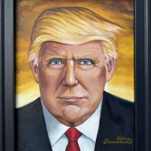 SOLD Trump Portrait Original Oil Painting Framed