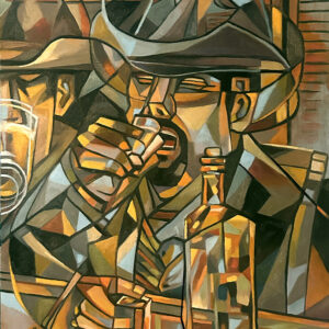 SOLD Seeing Double Original Oil Painting Framed