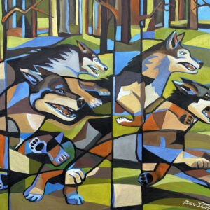 SOLD Untamed Woods Original Oil Painting Framed