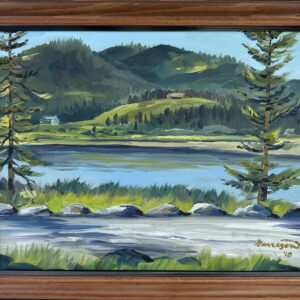 SOLD  Quiet Shores Plein Air Painting Framed