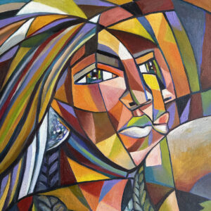 SOLD Indian Maiden's Contemplation  Original Oil Painting Framed