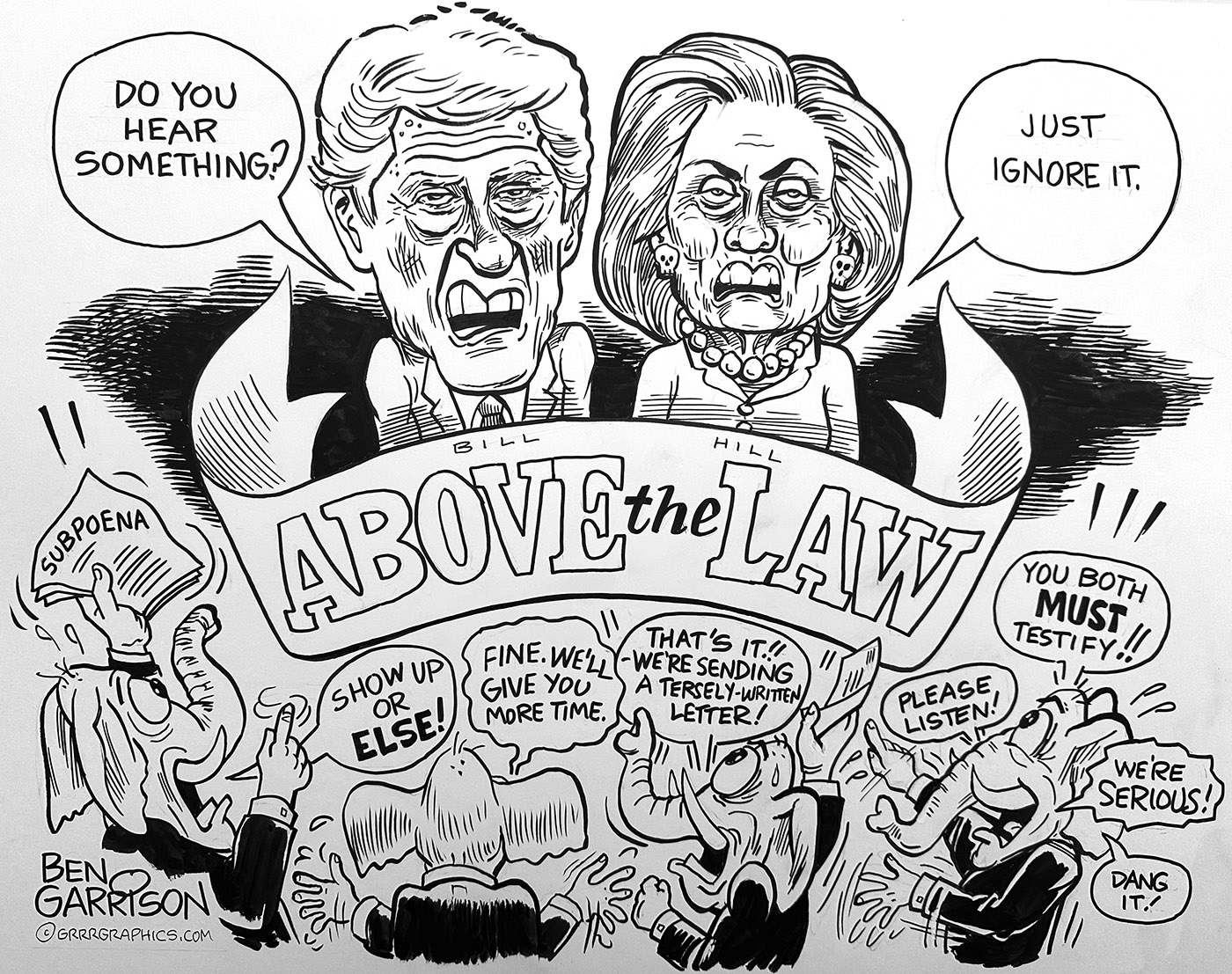 Clintons above the law Original Art Collectors Item
