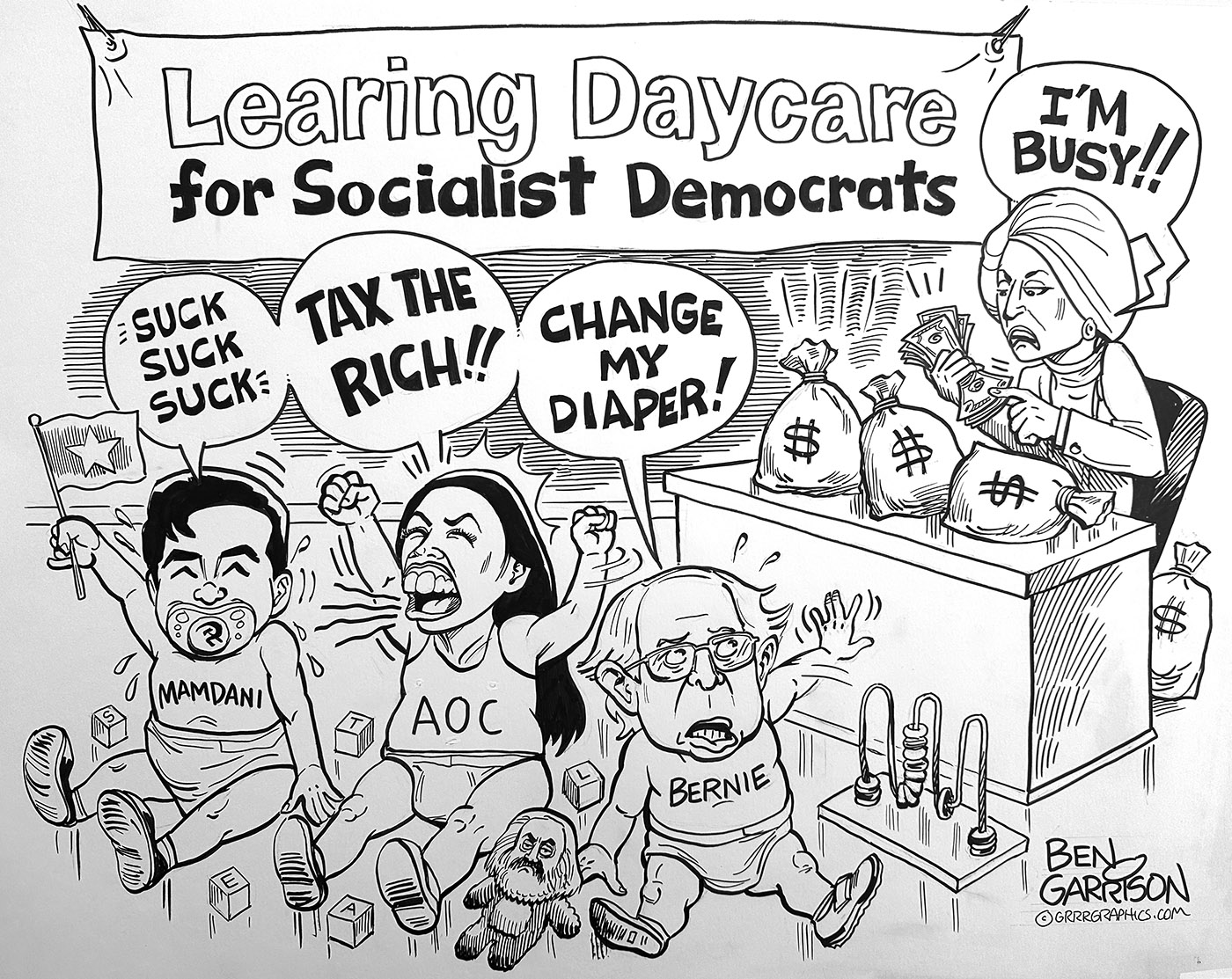 Democrat Socialist Daycare Original Art Collectors Item