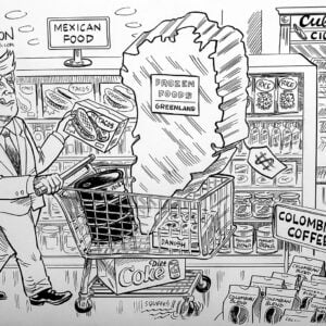 Shopping with Trump Original Art Collectors Item