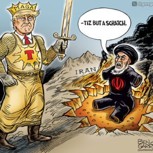 Trump and the Black Knight Of Iran Signed Print