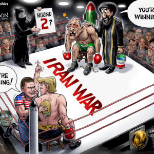 Trump Boxing Match Signed Print