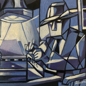 SOLD   'The Writer' Oil Painting Framed