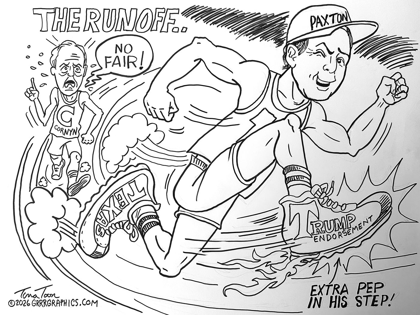 Texas Runoff Original Art Collectors Item