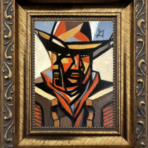 SOLD  Stranger in Town- Ben Garrison Miniature Original Oil Painting