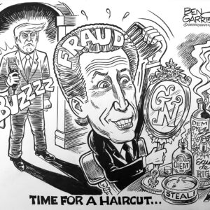 Newsom's Haircut Original Art Collector's Item
