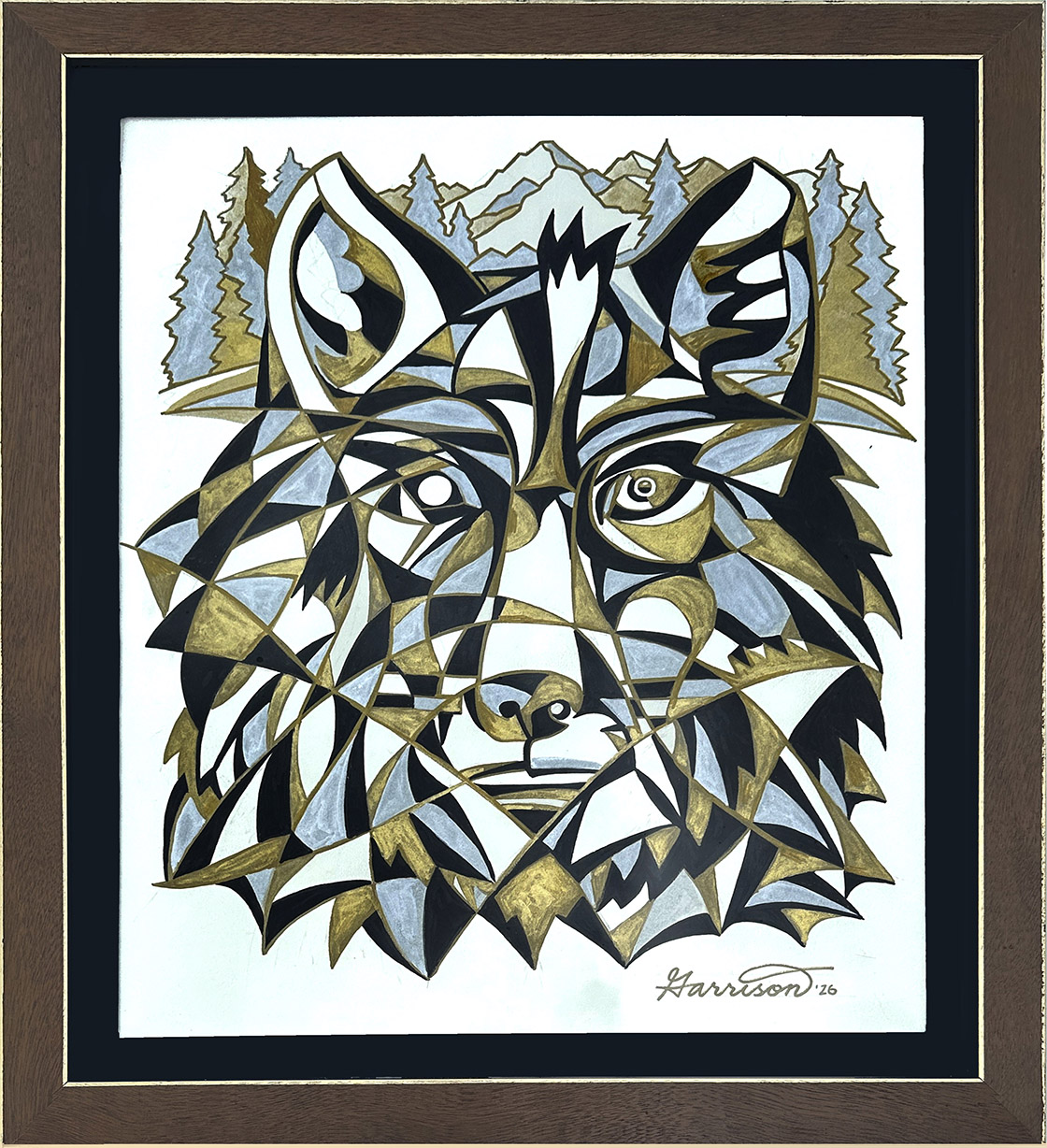 SOLD Metallic Wolf - Image 2